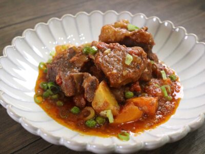 Spicy beef kaldereta