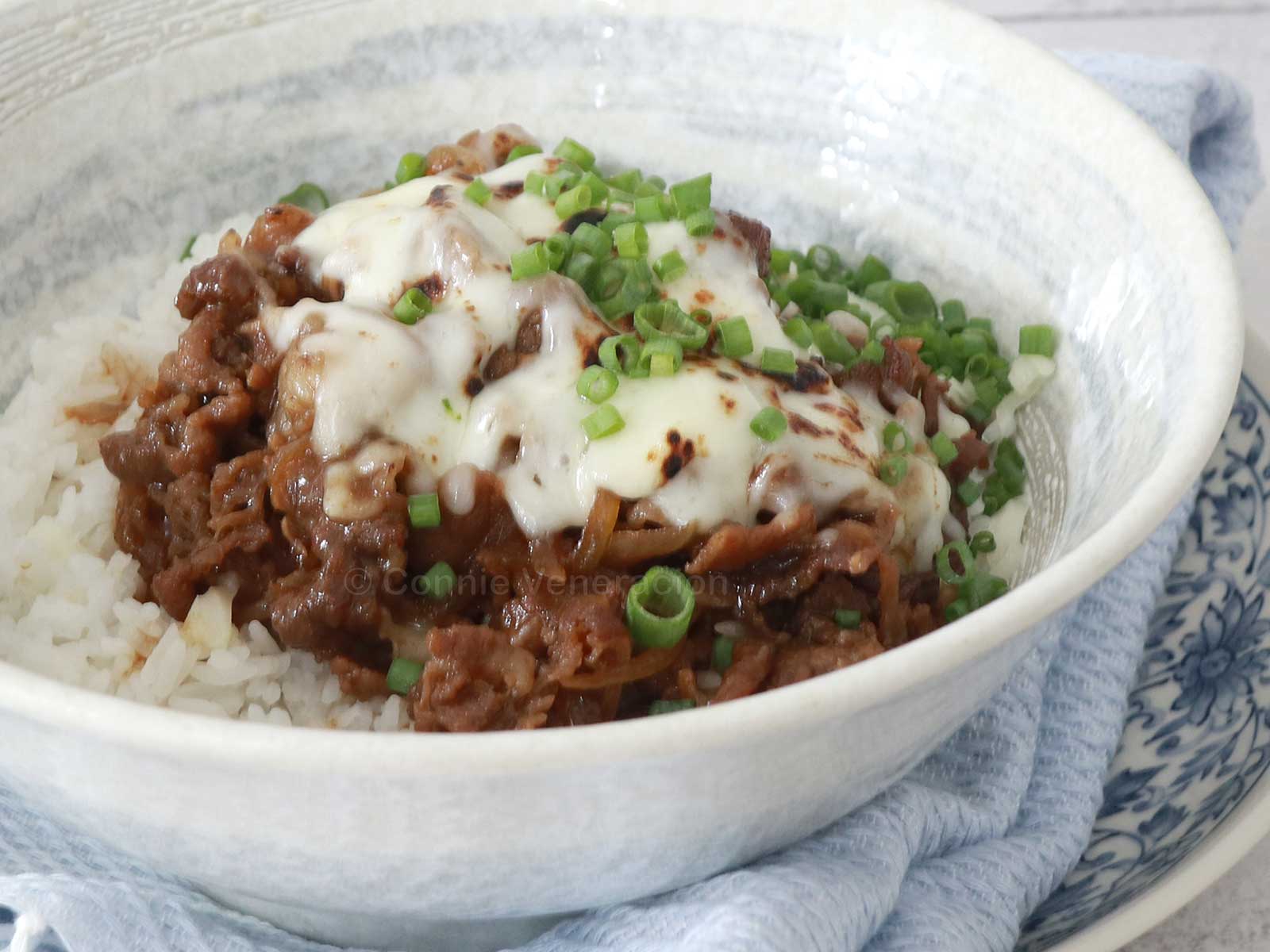 Cheesy gyudon