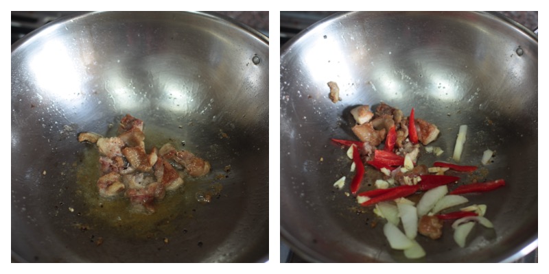 Brown chicken and add spices