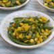 Garlic butter corn and green beans