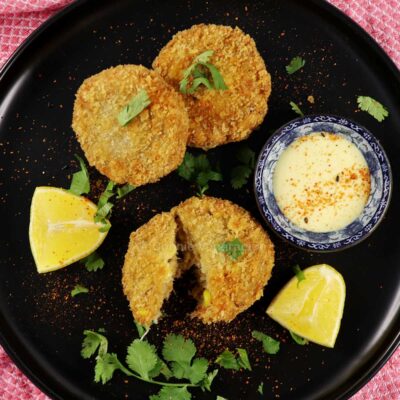 Crab cakes, Japanese-style (crab furai)