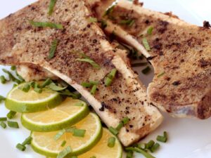 Grilled beef bone marrow
