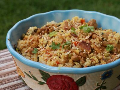 Biryani-inspired lamb and rice casserole