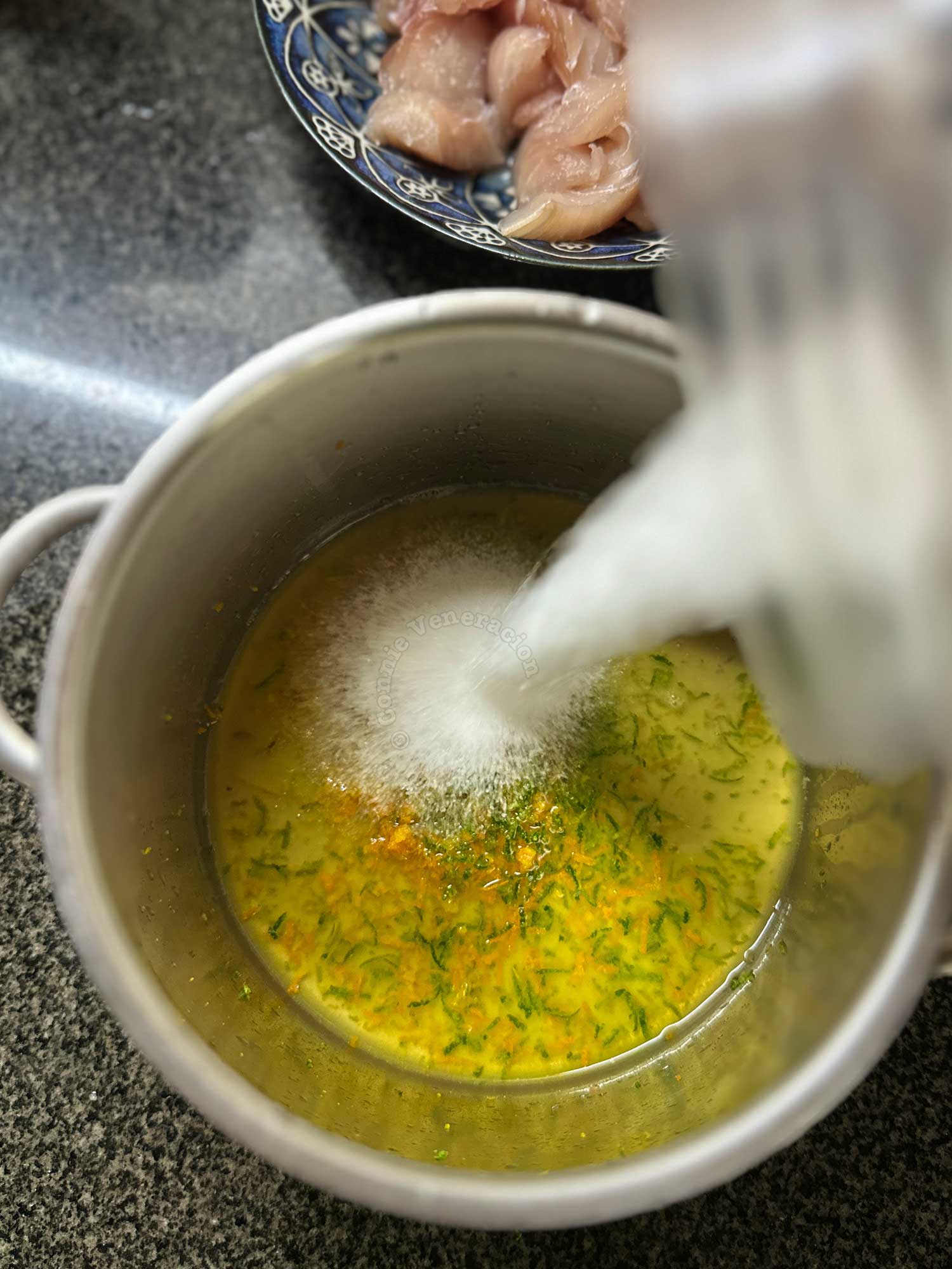 Lime and orange sauce