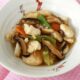 Moo goo gai pan (chicken and mushroom stir fry)