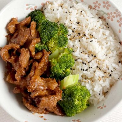 Pork bulgogi rice bowl