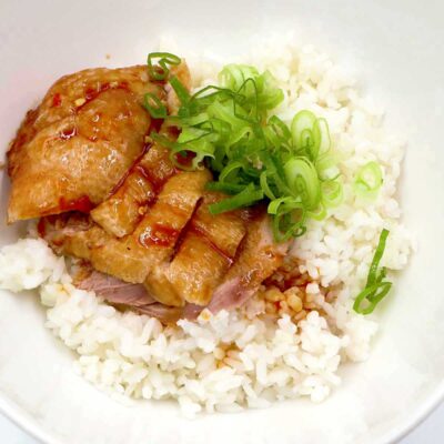 Roast duck breast with spicy sweet sour sauce