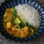 Salmon curry rice bowl