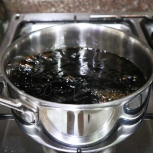 Reducing soy sauce, sake and mirin