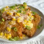 Cantonese-style fried fish fillets with corn sauce