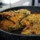 Kale and salami frittata