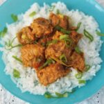 Pork rendang over rice