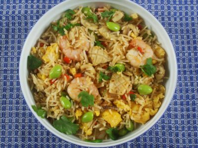Shrimp and squid fried rice