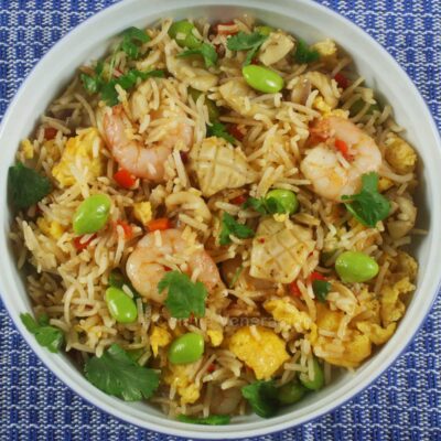 Shrimp and squid fried rice