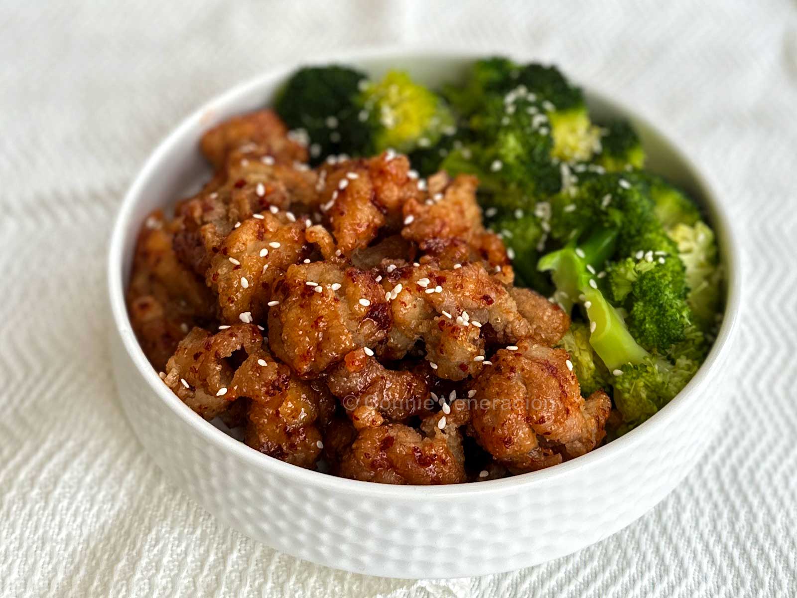 Spicy sweet sour chicken karaage