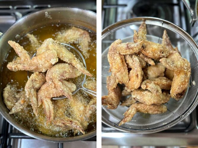 Fried chicken wings (second frying)