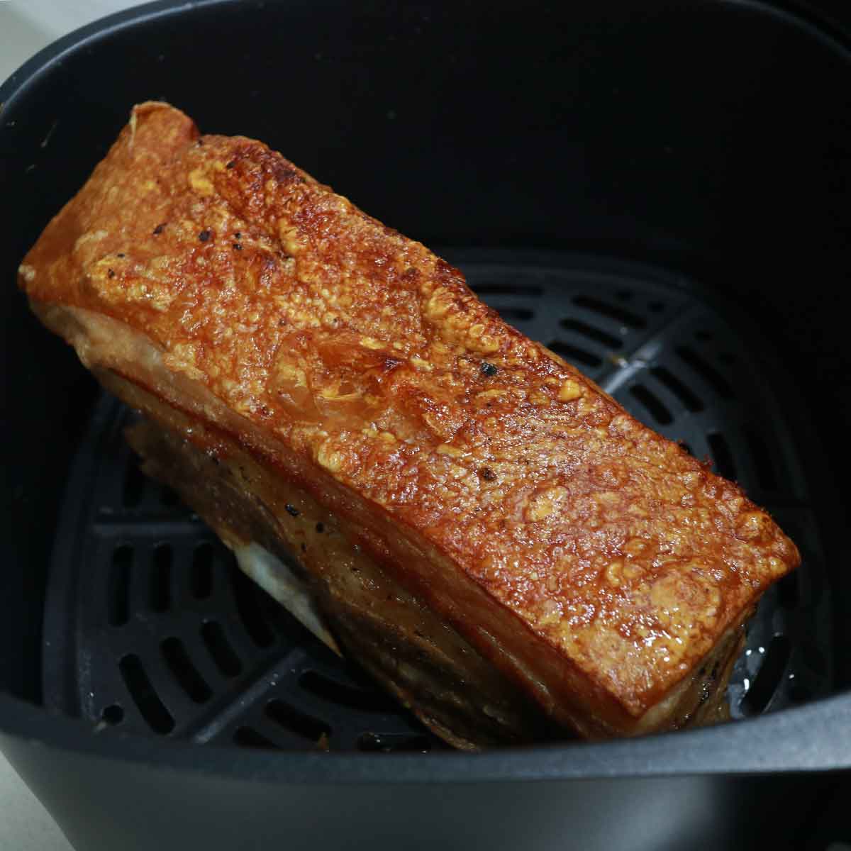 Air fried lechon kawali (crispy pork belly)