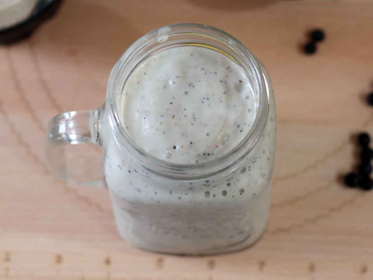 Avocado, cucumber and blueberry smoothie