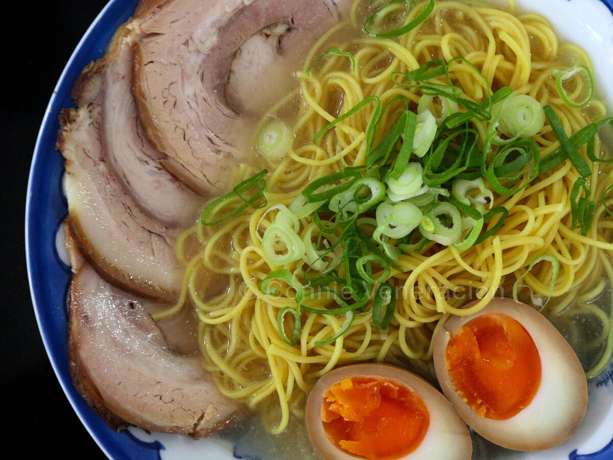 Ramen with chashu and soy sauce egg
