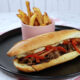 Pepper cheesesteak and fries