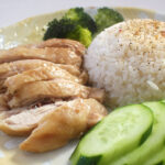 Poached chicken Hainanese-style