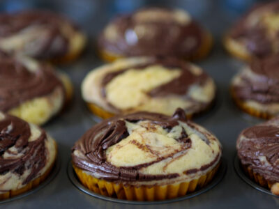 Self-frosting Nutella cupcakes