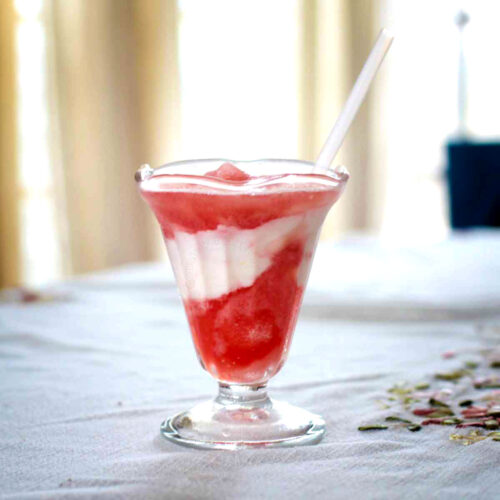 Watermelon and yogurt smoothie
