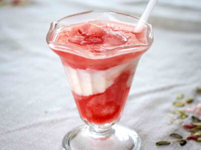 Watermelon and yogurt smoothie