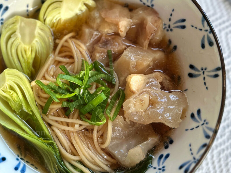 Beef tendon shoyu ramen