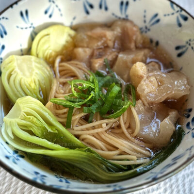 Beef tendon shoyu ramen