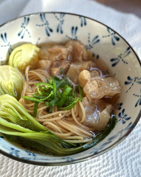 Beef tendon shoyu ramen