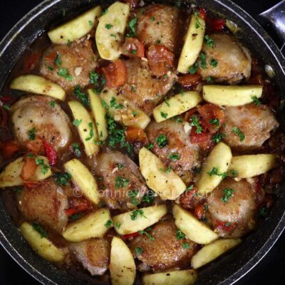 Chicken and apple stew