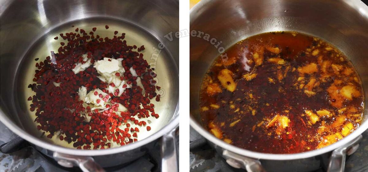 Basting oil for chicken inasal