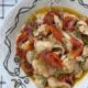 Chicken, tomatoes and thyme in olive oil
