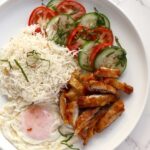 Fried chicken, rice and egg (chicksilog)