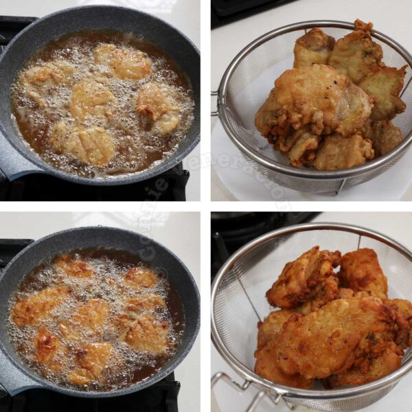 Twice fried chicken fillets