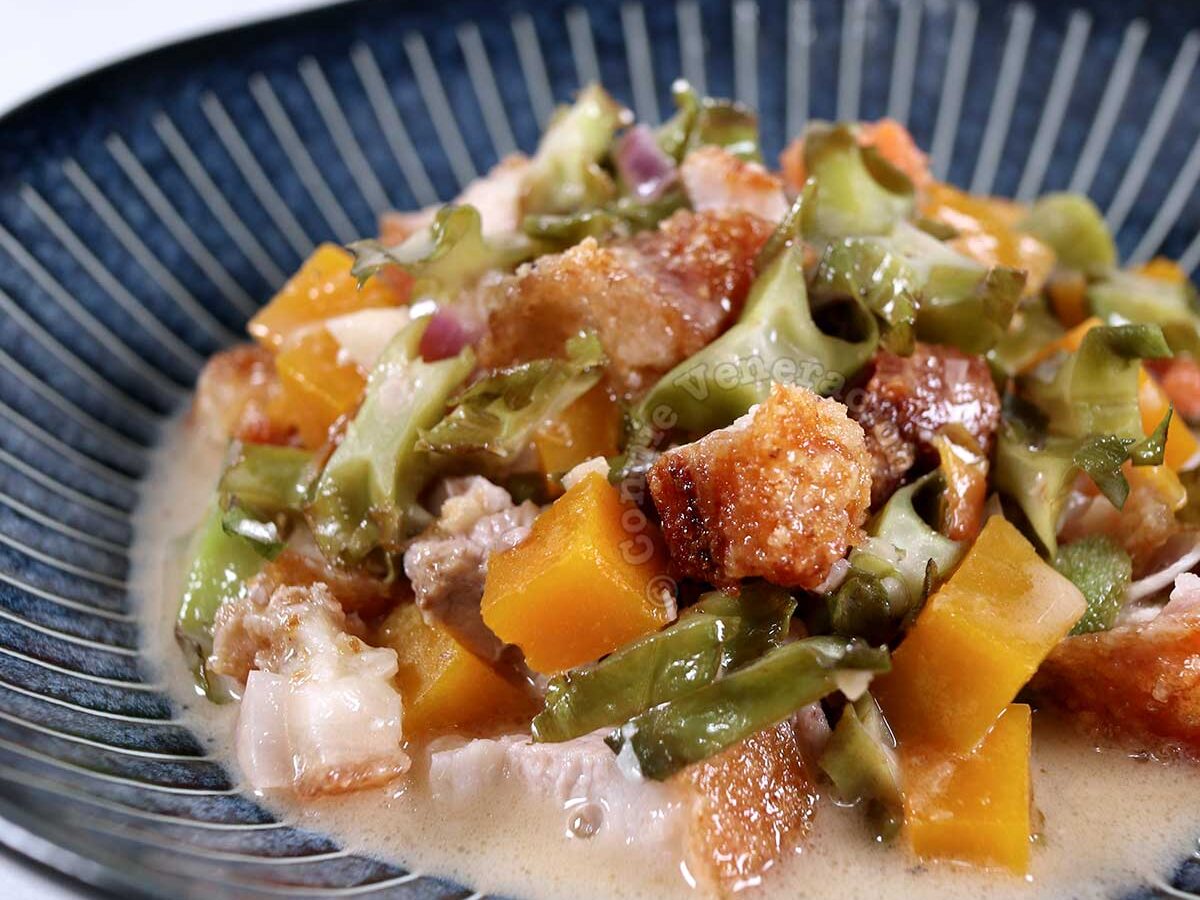 Gising-gising with crispy pork belly