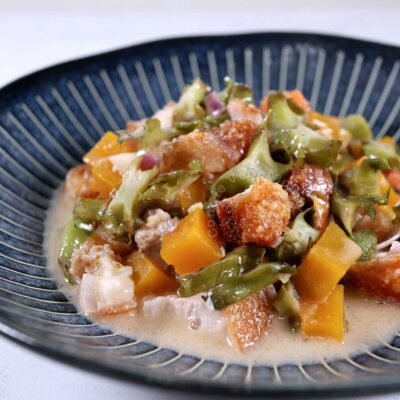 Gising-gising with crispy pork belly