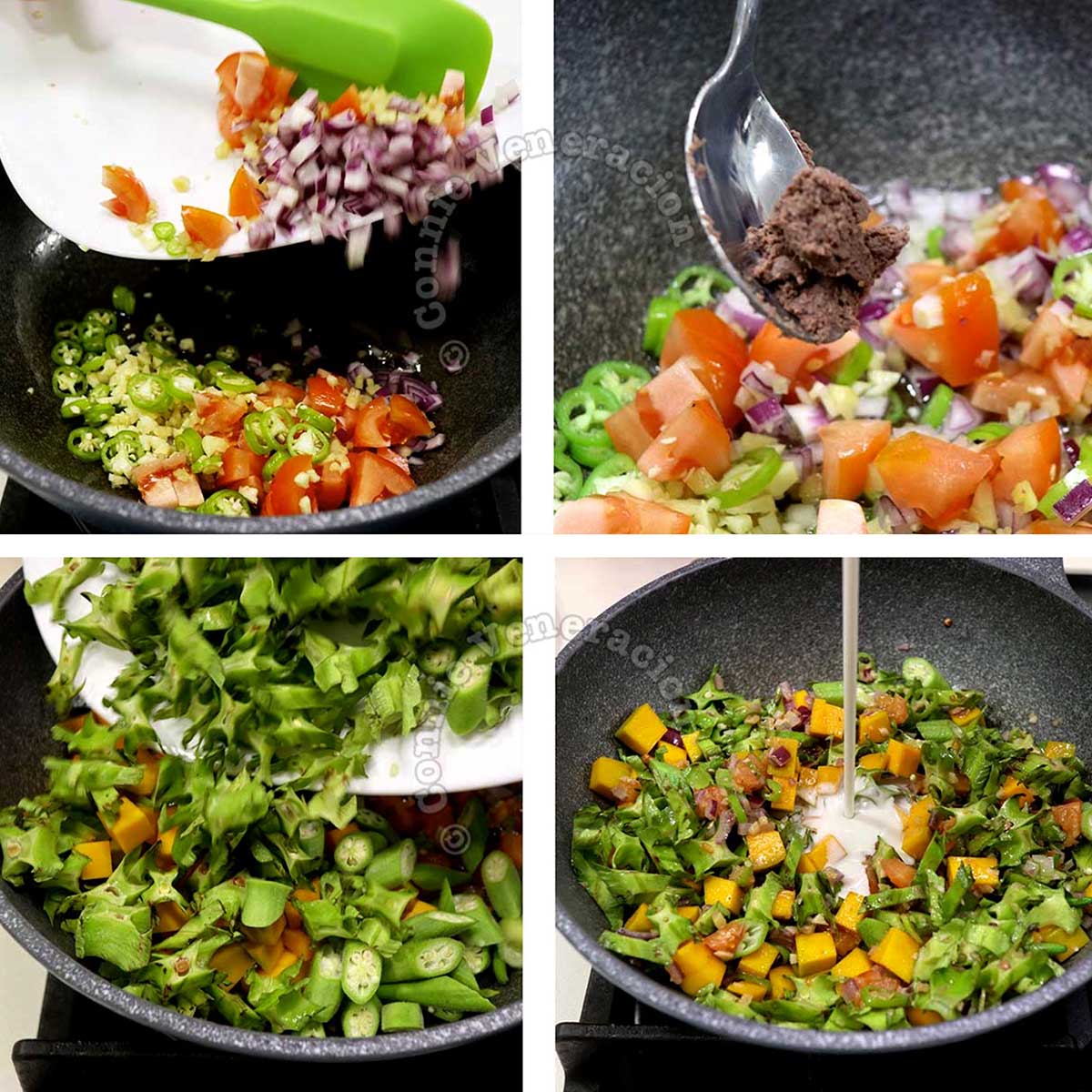 Steps in cooking gising-gising