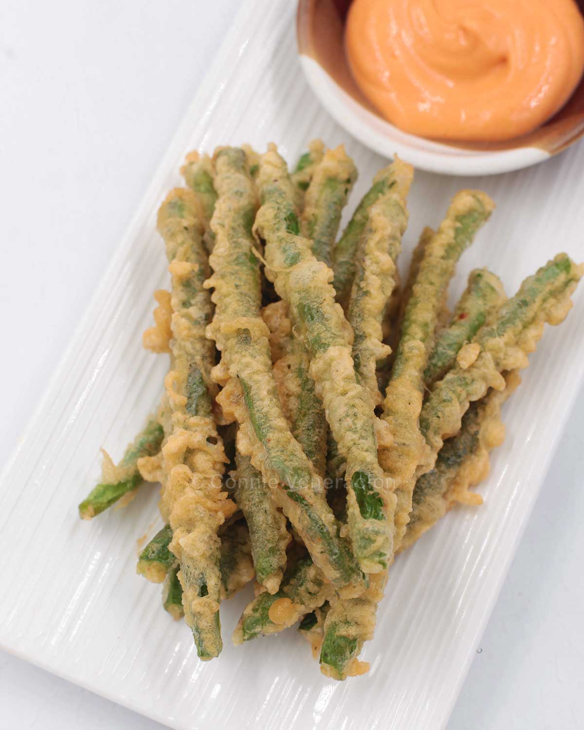 Tempura-style crispy green beans