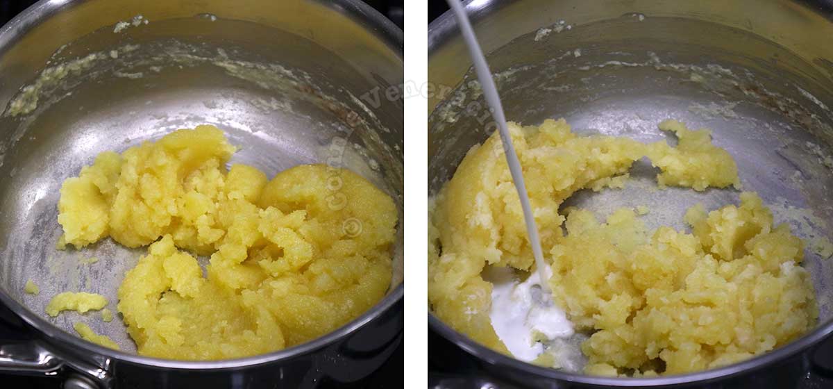 Thinning out roux with milk
