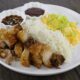 Lechonsilog (crispy pork belly, rice and egg)