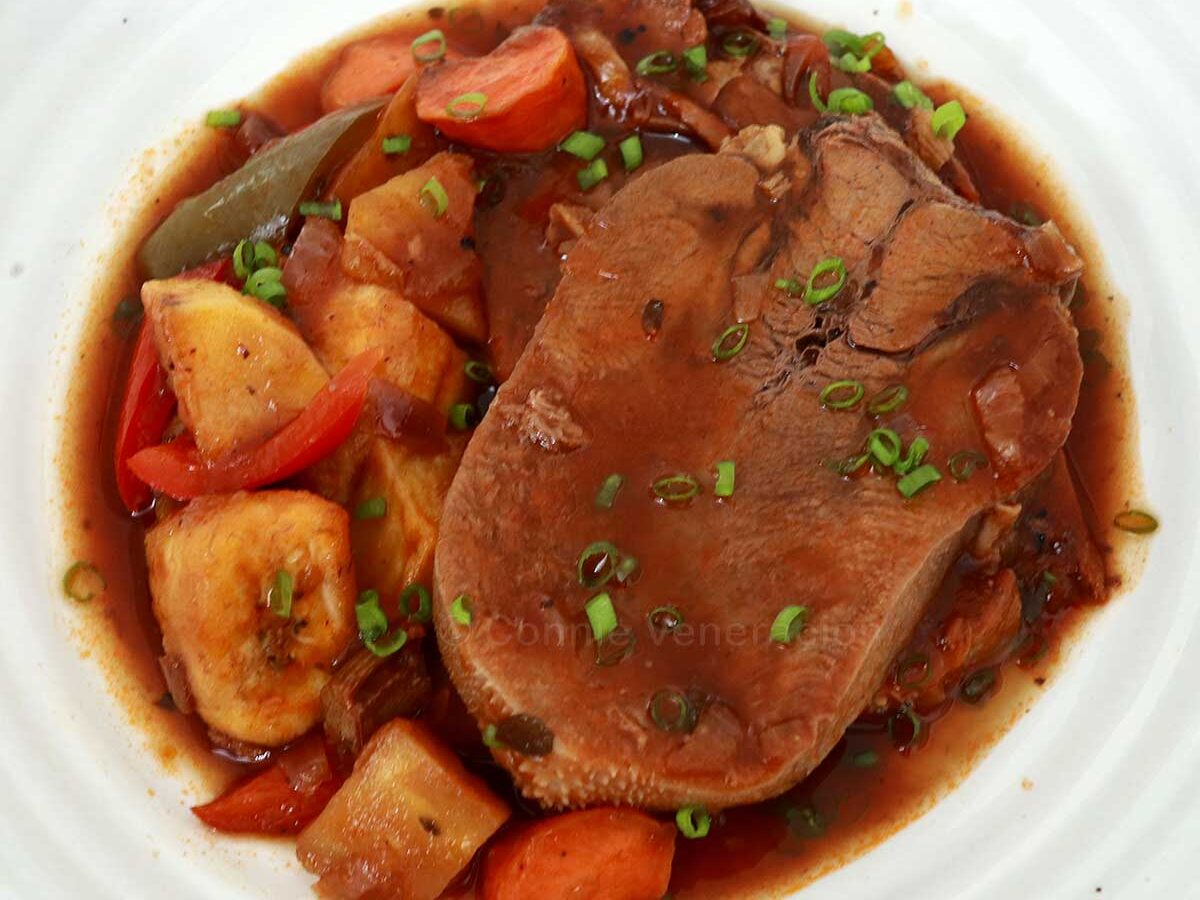 Lengua (beef tongue) estofado