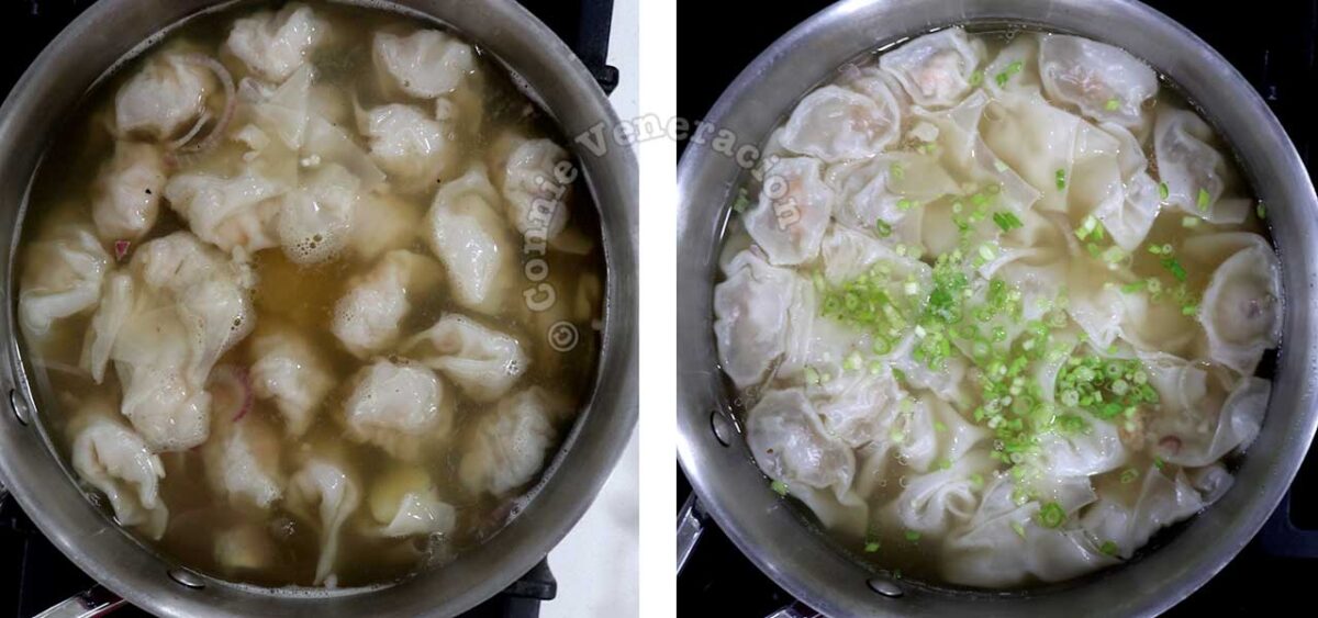 Molo soup in pot