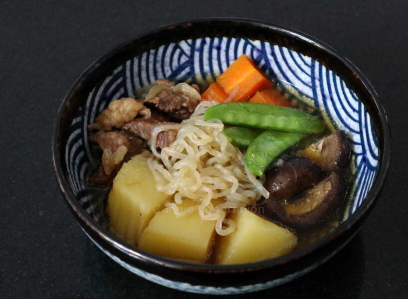 Japanese beef and potato stew (nikujaga)