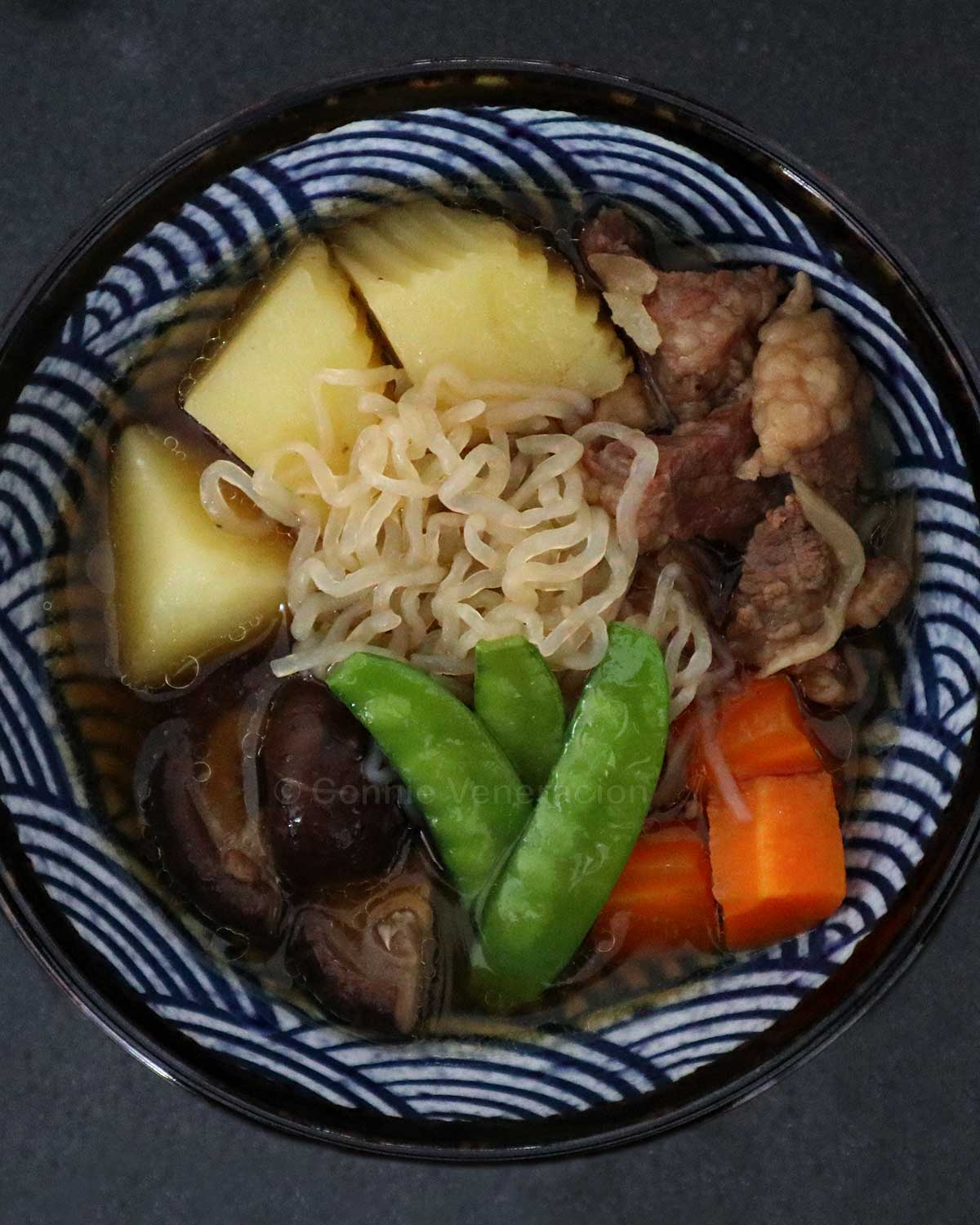 Japanese beef and potato stew (nikujaga)