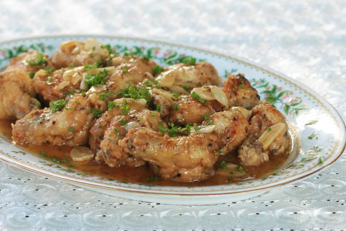 Spanish garlic chicken (pollo al ajillo)