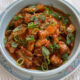Pork adobo with kimchi and coconut cream