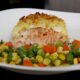 Cheesy baked salmon with crispy crumb topping