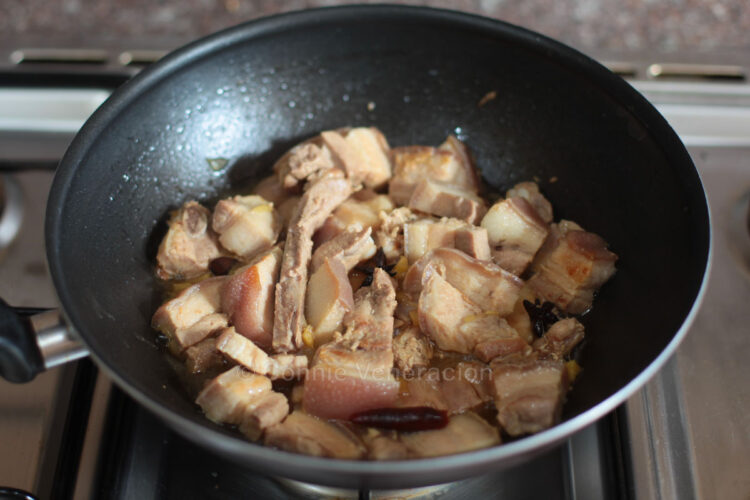 Pork simmered in broth